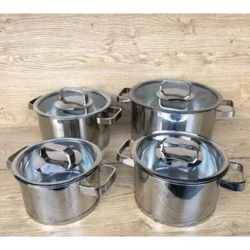 Bộ 4 nồi Fivestar inox 304 cao cấp 3 đáy Roman nắp kính