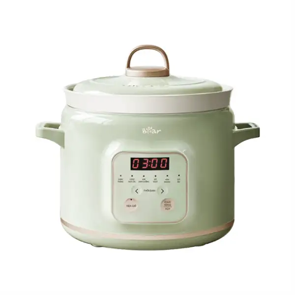 Nồi nấu chậm 2.0L Bear 175W (Xanh mint)