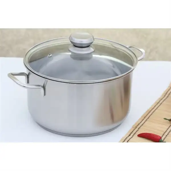 Nồi inox 430 3 đáy malai Fivestar nắp kính 20cm